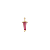 Spellbound Garnet – 14K Gold Threadless End - piercing-zone.com