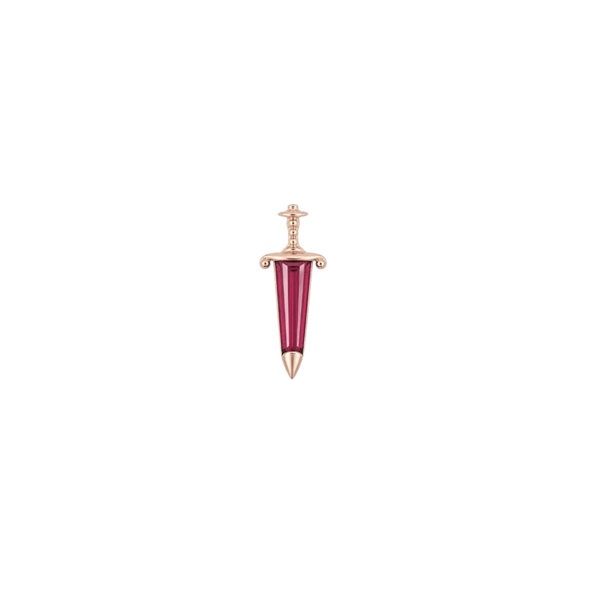 Spellbound Garnet – 14K Gold Threadless End - piercing-zone.com