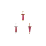 Spellbound Garnet – 14K Gold Threadless End - piercing-zone.com