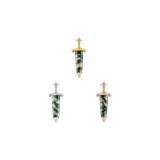 Spellbound Moss Agate – 14K Gold Threadless End - piercing-zone.com