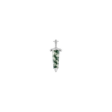 Spellbound Moss Agate – 14K Gold Threadless End - piercing-zone.com