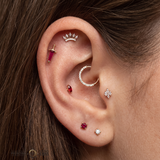 Spellbound Garnet – 14K Gold Threadless End