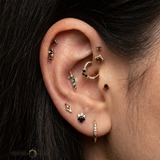 Spellbound Moss Agate – 14K Gold Threadless End