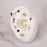 Legacy CZ Clicker – 14K Gold Hinged Ring