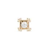 Grace threadless end in 14K gold with Swarovski crystal