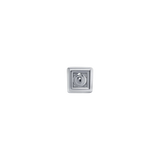 Square With Bead 14K Gold Geometric End – Front View