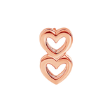 Stacked Hearts End in Rose Gold – Studio Lighting View