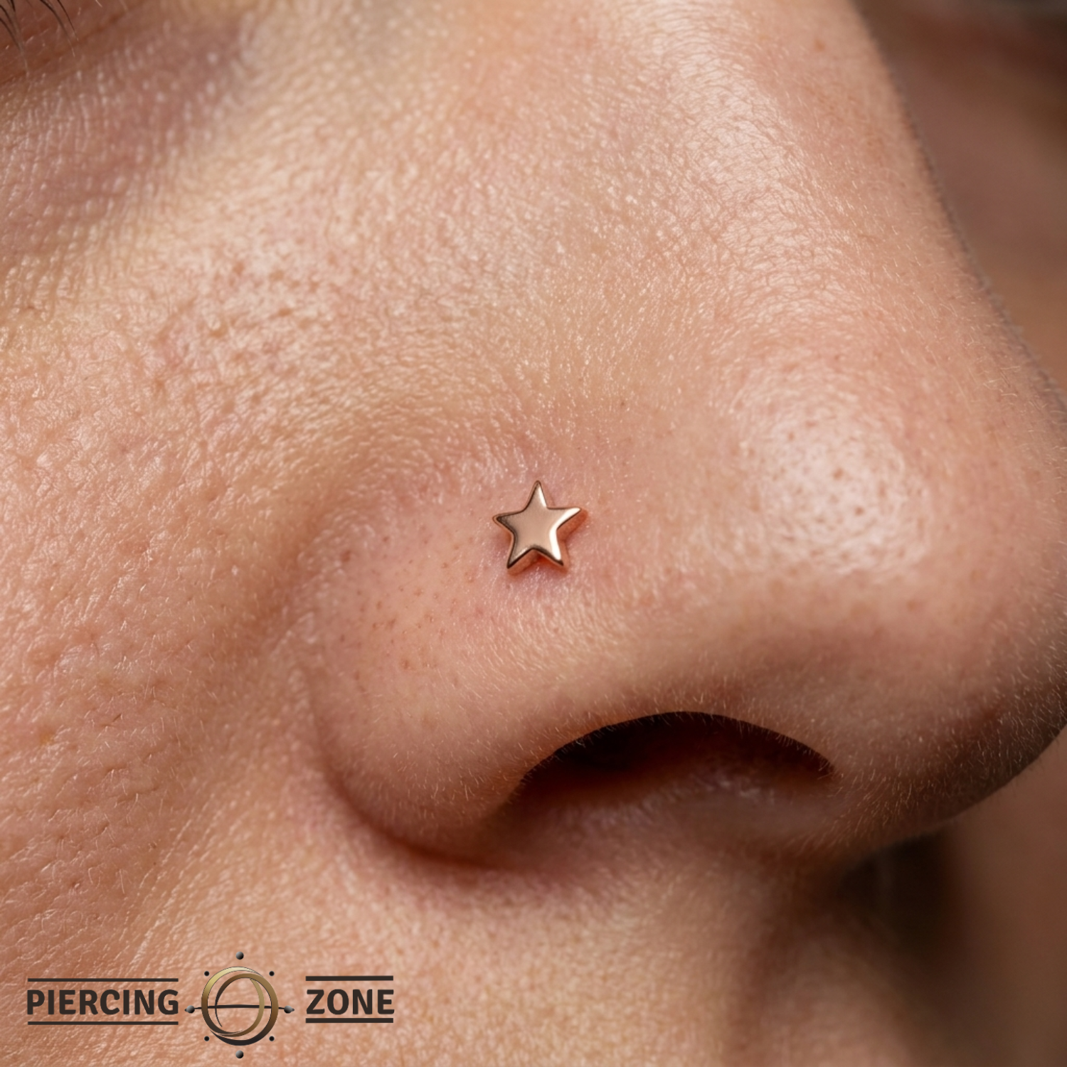 Star - 18K Gold Threadless/Threaded End