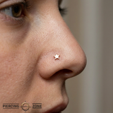 Star - 18K Gold Threadless/Threaded End
