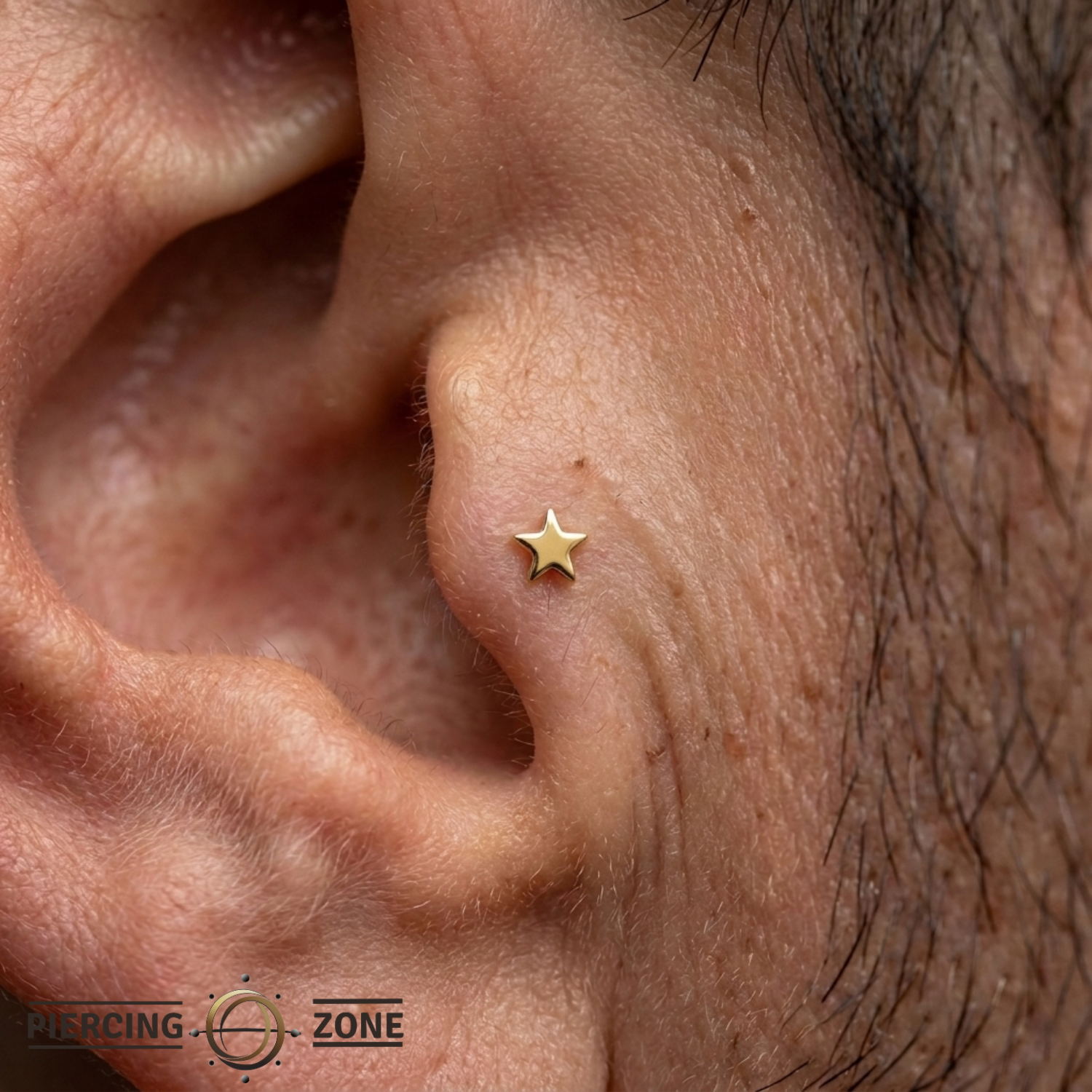 Star - 18K Gold Threadless/Threaded End