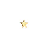 Star End - 18K Gold Threadless/Threaded End - piercing - zone.com