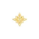 Star Trim 14K Gold Threadless End Styled in Tragus Piercing