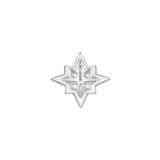 Star Trim 14K Gold Threadless End – Front View