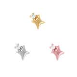 Star Stuff – 14K Gold Diamond Threadless End