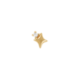 Star Stuff – 14K Gold Diamond Threadless End