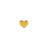 Stippled Heart Frame - 18K Gold Threadless/Threaded End - piercing - zone.com