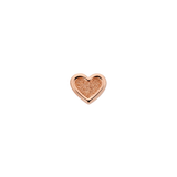Stippled Heart Frame - 18K Gold Threadless/Threaded End - piercing - zone.com