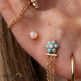 Sunstone Prong – 14K Gold Threadless End