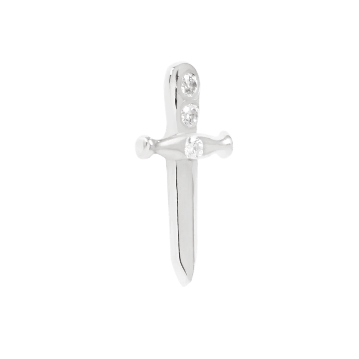 Dagger ends in yellow, rose, and white gold – Swarovski crystal detail