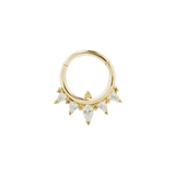 TAJA - CZ - SOLID 14KT GOLD CLICKER piercing-zone.com
