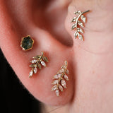 Textured Leaf Design in Yellow Gold – Close-Up