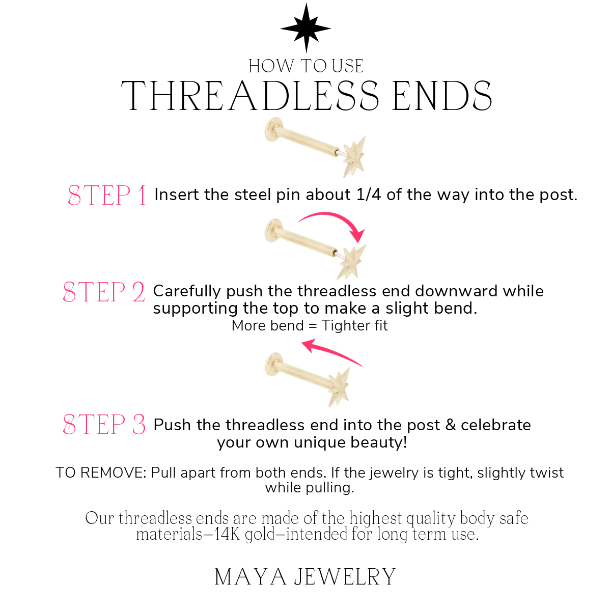 Nostril and lip piercing end with protective eye design