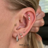 Lustre – CZ Fan – 14K Gold Threadless End