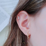 Valentina – Swarovski CZ Cluster – 14K Gold Threadless End