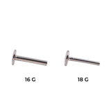 Threadless Posts – Titanium Flat Back by Cascade Body Jewelry