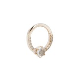 TINSLEY - CZ + WHITE SAPPHIRE - SOLID 14KT GOLD CLICKER piercing-zone.com
