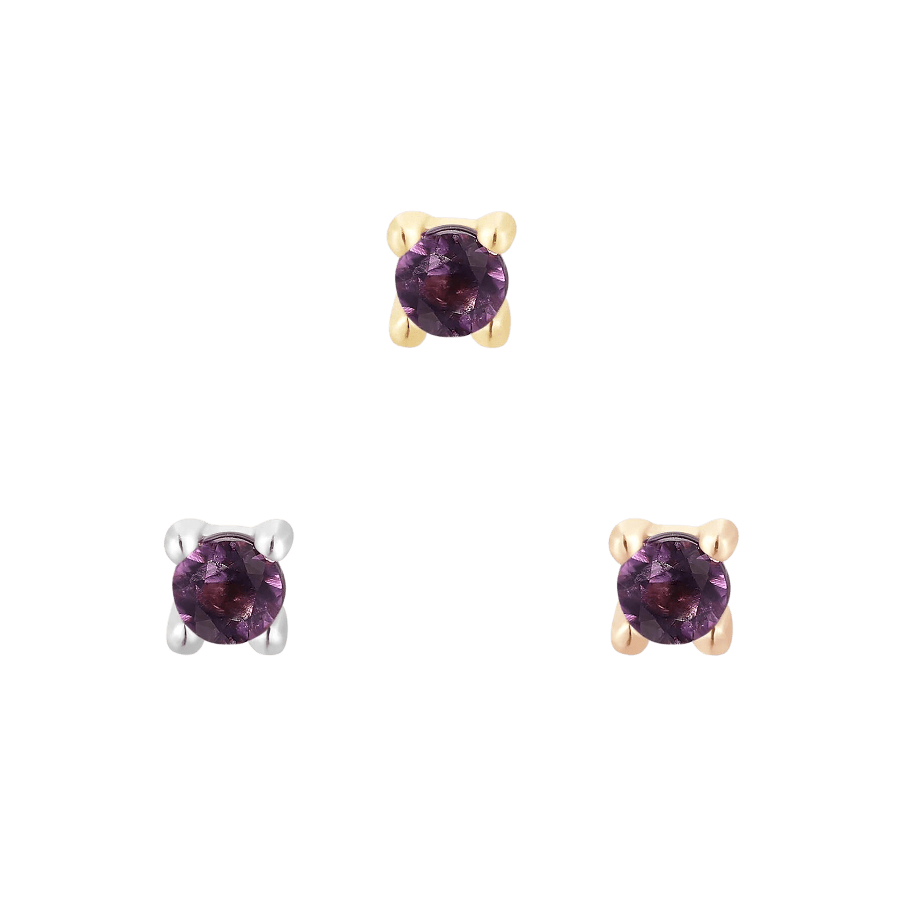 AMETHYST PRONG - THREADLESS END piercing-zone.com