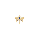 Trésor Cuff - 14K Gold Lab Blue Sapphire Ear Cuff - piercing - zone.com