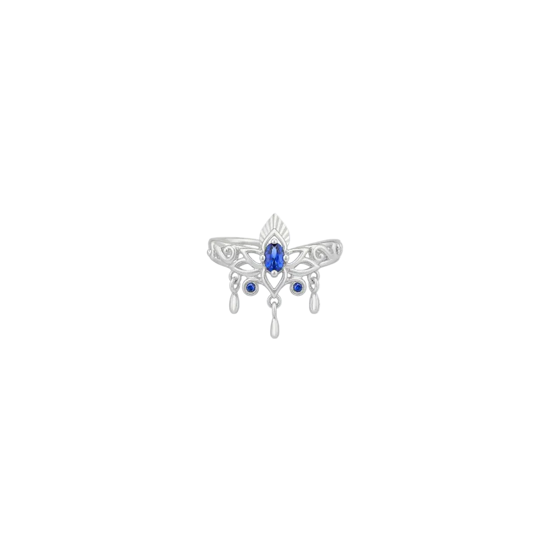 Trésor Cuff - 14K Gold Lab Blue Sapphire Ear Cuff - piercing - zone.com