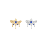 Trésor Cuff - 14K Gold Lab Blue Sapphire Ear Cuff - piercing - zone.com