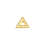 Minimalist Triangle Design in Yellow Gold – Close-Up