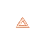 Triangle Trim End in 14K Rose Gold – Studio Lighting Detail