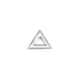 Triangle Trim 14K Gold Threadless End Styled in Lobe Piercing