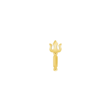 Sculptural Trident Design in Yellow Gold – Close-Up