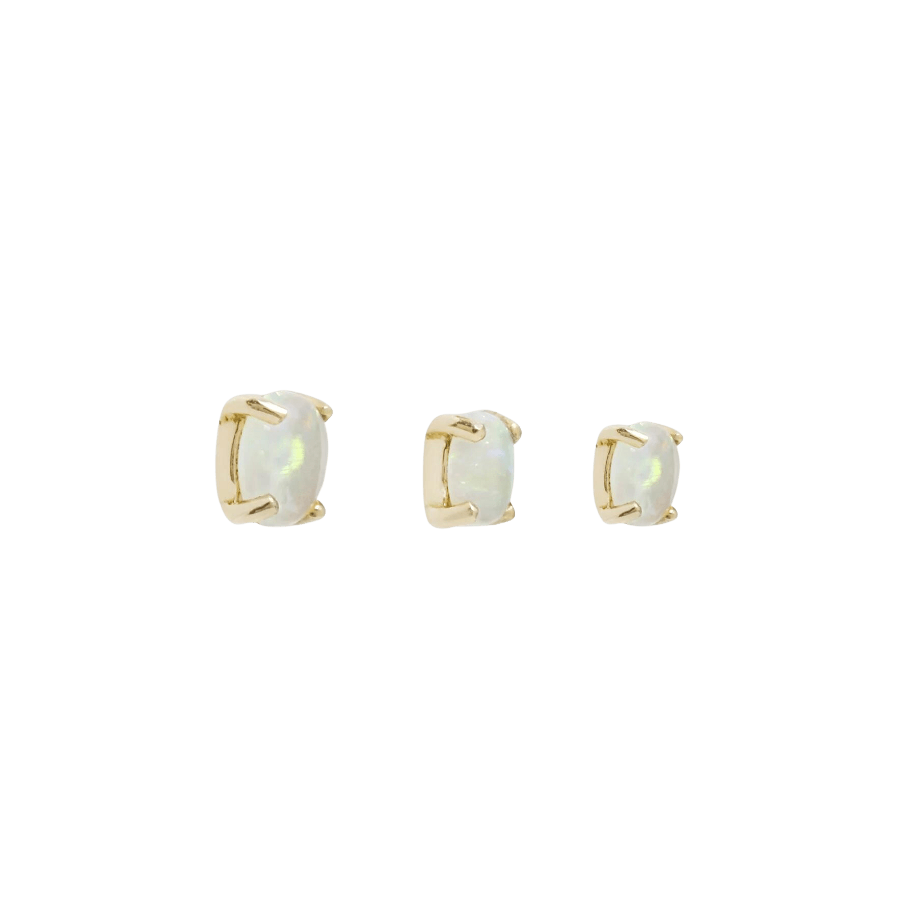 OPAL PRONG CABOCHON - THREADLESS END piercing-zone.com