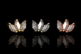 TRIPLE MARQUISE CZ-14K GOLD piercing-zone.com