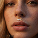 Tulip – 14K/18K Gold Round Gem Threadless End