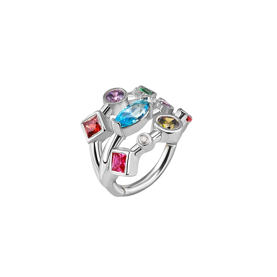 Twinkling Lights Clicker - 14K/18K Gold Geometric Clicker Ring - piercing - zone.com