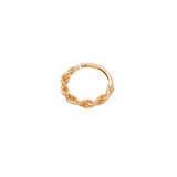Rope Chain Continuous Ring – 14K Gold Seamless Hoop