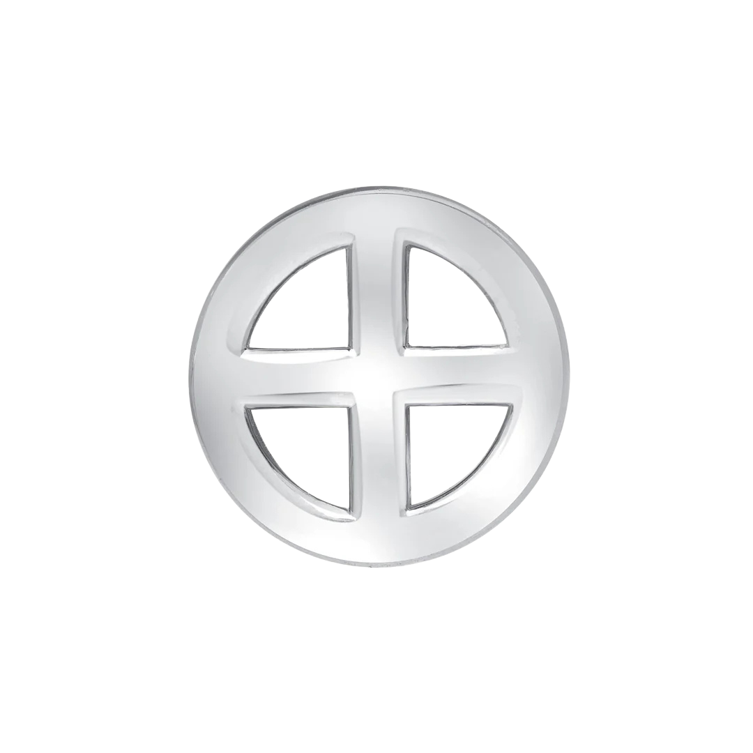 Earth Symbol – 14K/18K Gold Flat Threadless End