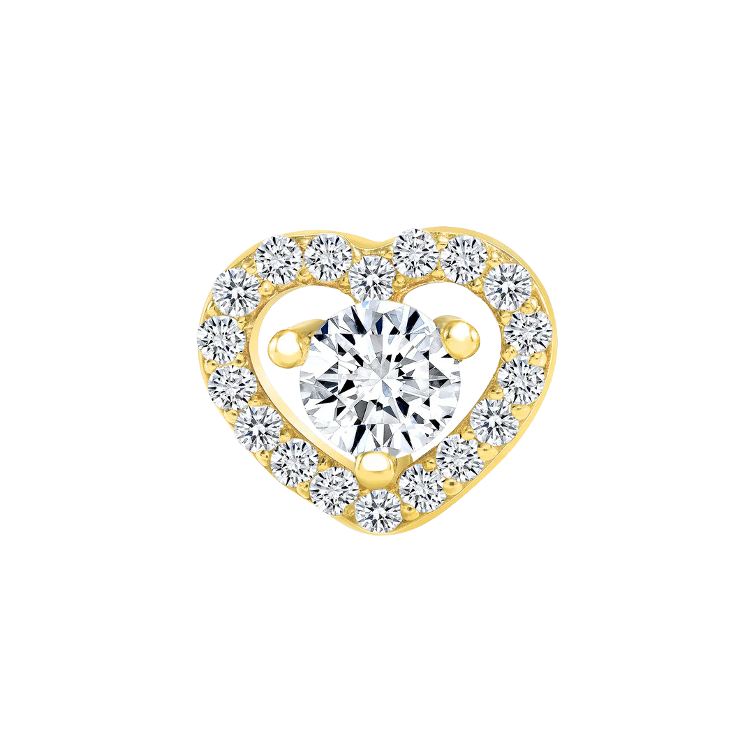 Heart Beauty – 14K/18K Gold Threadless End