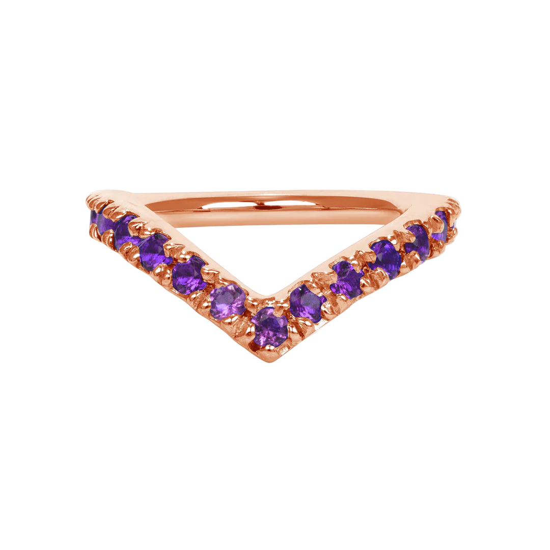 Vivian Seamless Ring – 14K Gold Cup & Divot Design