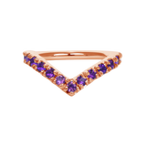 Vivian Seamless Ring – 14K Gold Cup & Divot Design