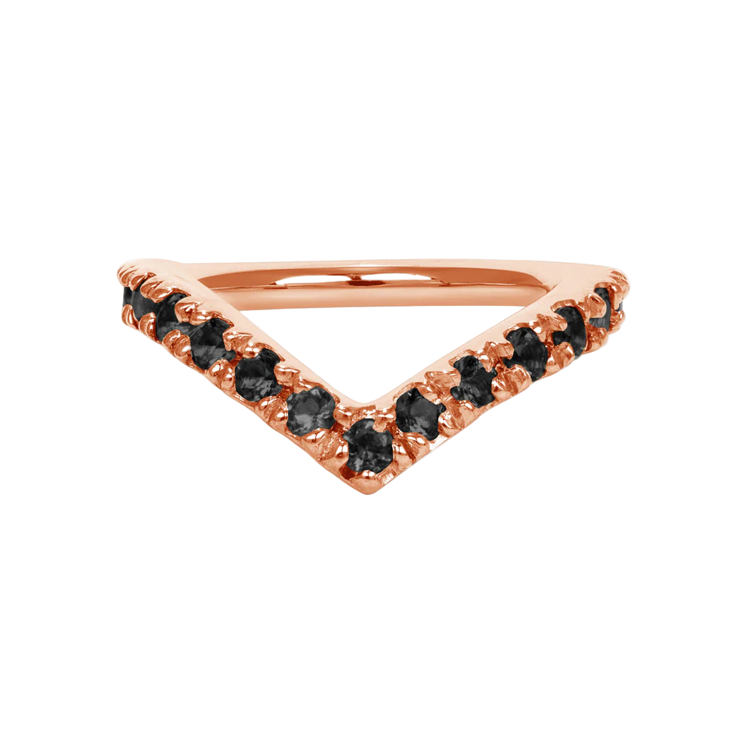 Vivian Seamless Ring – 14K Gold Cup & Divot Design