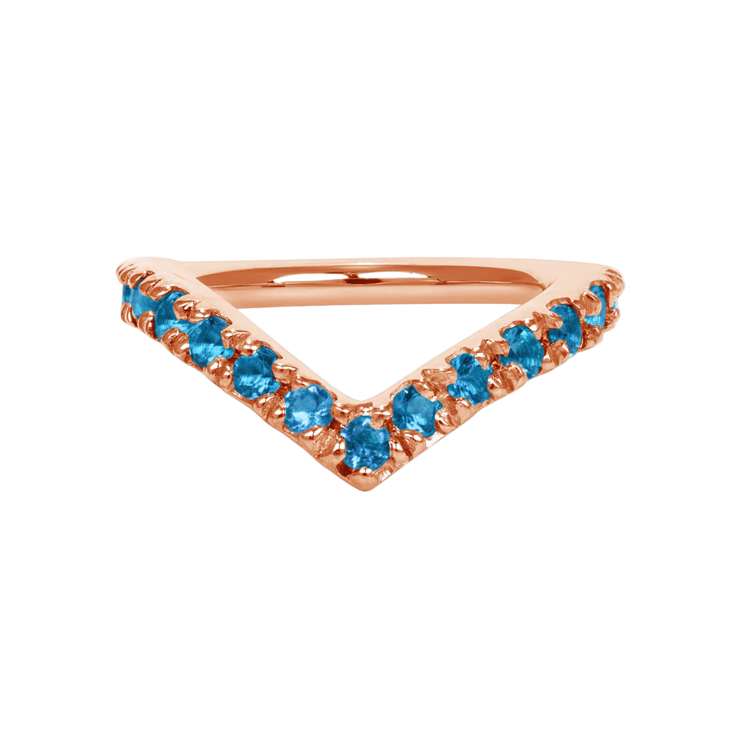 Vivian Seamless Ring – 14K Gold Cup & Divot Design