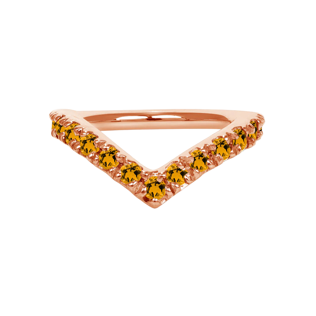 Vivian Seamless Ring – 14K Gold Cup & Divot Design